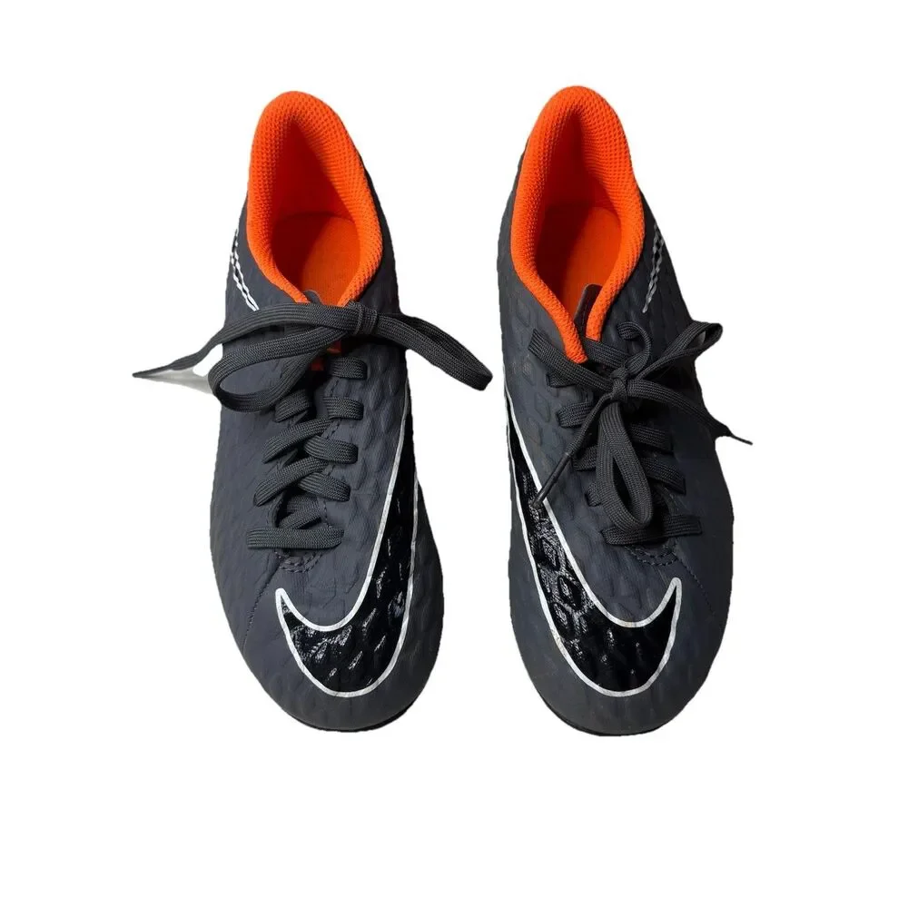 Nike Jr. Grey Orange Hypervenom Phantom 3 Academy FG AH7288-081 Size 1.5 Youth